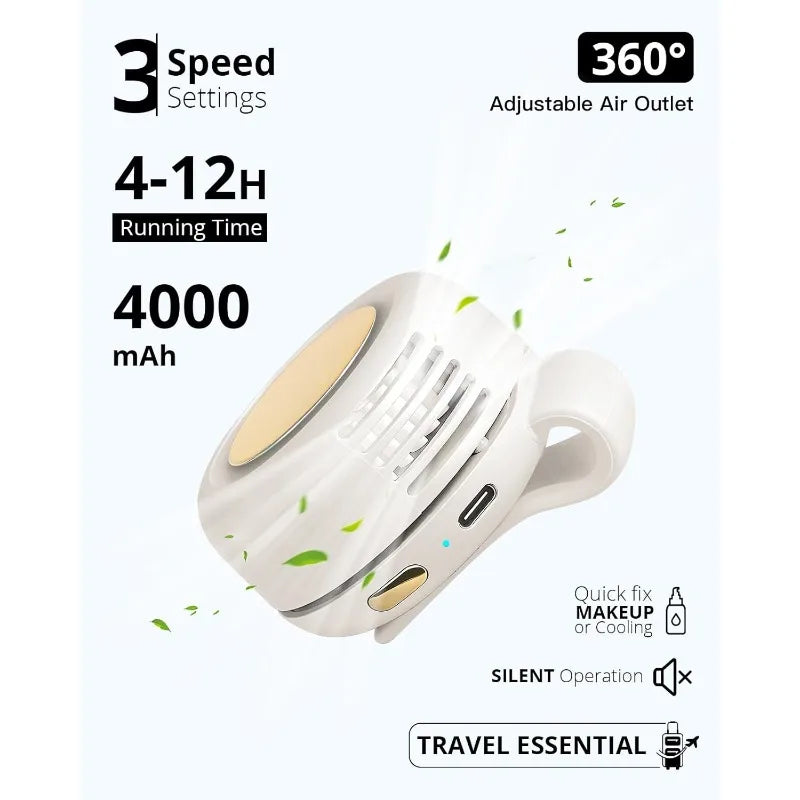 Ventilador Clip Silencioso Portátil